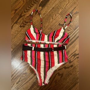 Solid & Striped Cora high-rise striped bikini size small